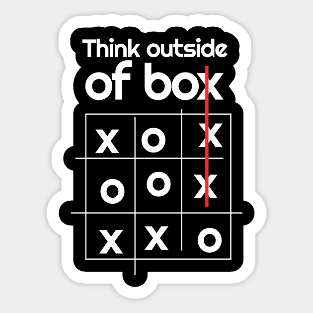 Think Outside of the Box - Think Differently Sticker by SeaAndLight